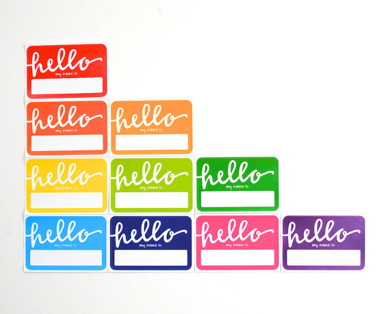 Name Tags by EmDashPaperCo on Etsy
