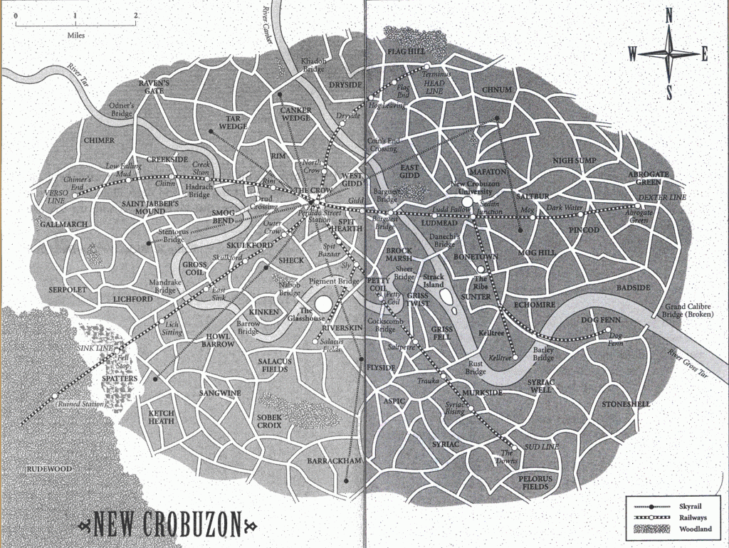 New Crobuzon, a city-state in Bas-Lag. (http://www.curufea.com/games/crobuzon/crobuzon.gif)