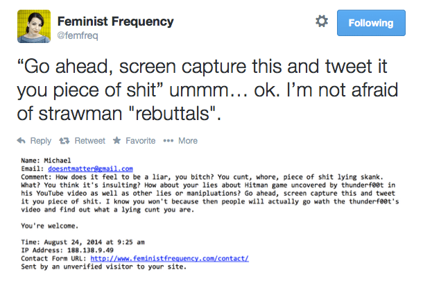 Feminist Frequency Twitter Feed: https://twitter.com/femfreq