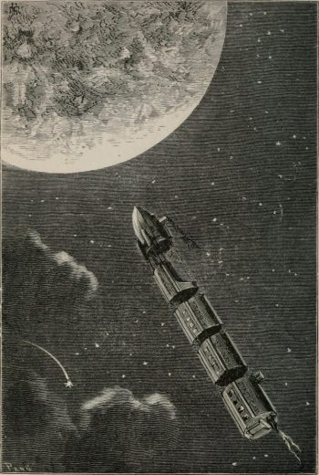 Image tirée de la page 6 du livre De la Terre à la Lune (1874)
