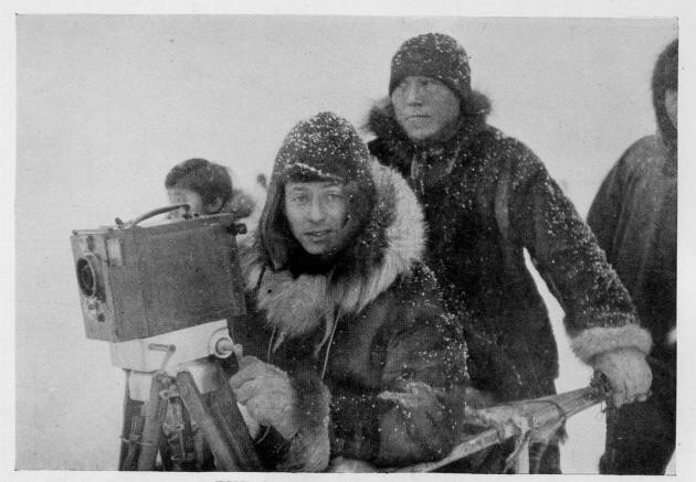 Flaherty on the set of Nanook
