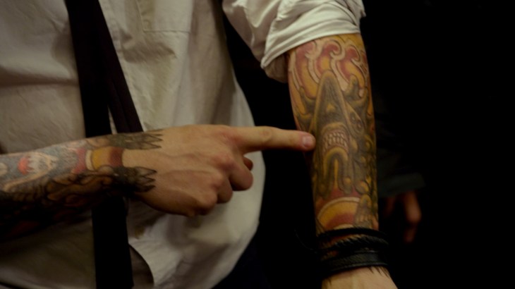 Dr. Newt Geiszler's kaiju tattoos