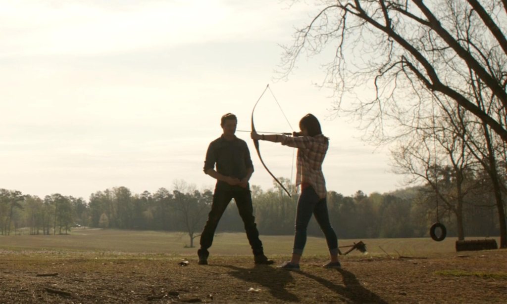 Hawkeye with his daughter